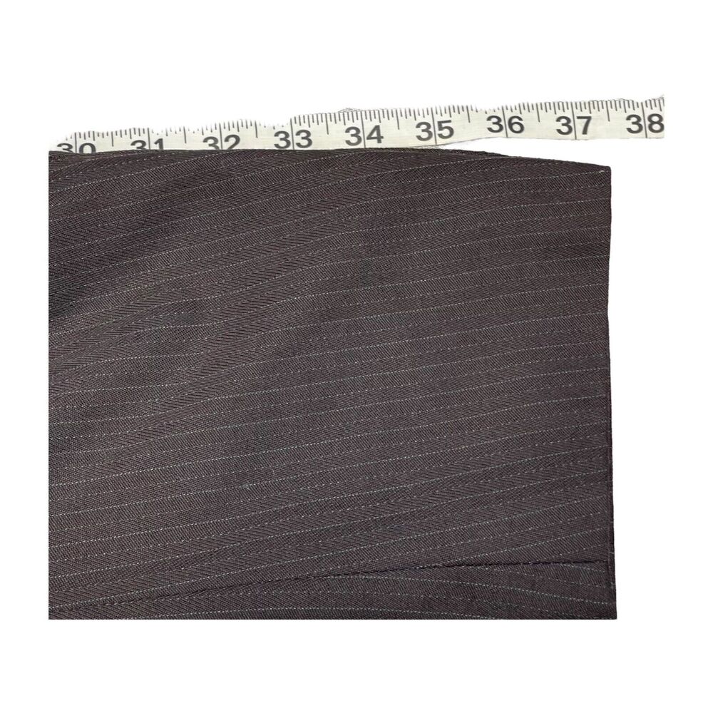 Andrew Fezza Blazer Jacket Men 42R Gray Striped Wool Notch Lapel Single Breasted - Picture 8 of 12
